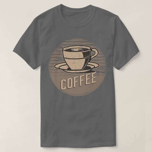Retro Vintage Coffee T-Shirt (Design Front)