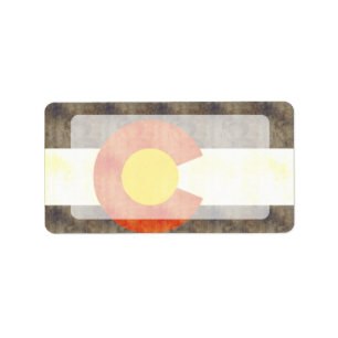 Retro Vintage Colorado Flag Label