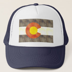 Retro Vintage Colorado Flag Trucker Hat