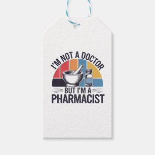 Retro Vintage colourful design gift for Pharmacist Tags