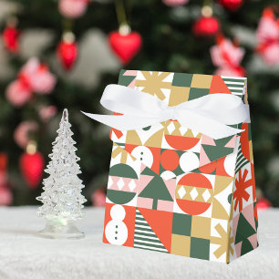 Retro Vintage Colourful Scandinavian Christmas Favour Box