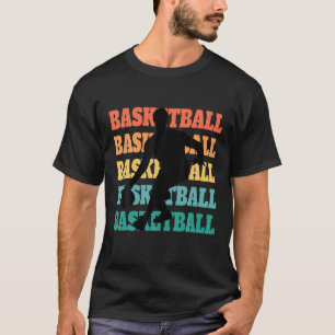 Retro Vintage Colours Basketball   Funny Basketbal T-Shirt