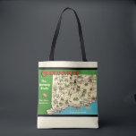 Retro, Vintage Connecticut Map Tote Bag<br><div class="desc">A very old,  retro map postcard greeting from Connecticut repurposed as a shoulder  tote!</div>