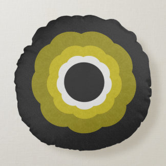 Retro Vintage contemporary style Rosette Round Cushion