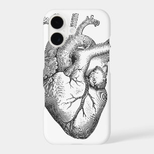 Retro Vintage Cool Anatomical Heart Sketch