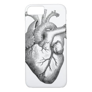 Retro Vintage Cool Anatomical Heart Sketch iPhone 8/7 Case