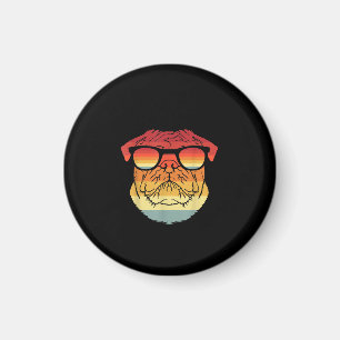 Retro Vintage Cool Pug Owner Gift Pet Dogs Magnet