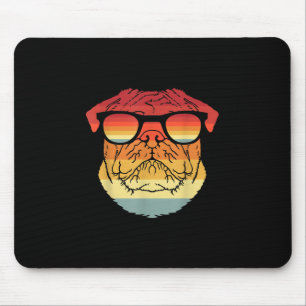Retro Vintage Cool Pug Owner Gift Pet Dogs Mouse Mat