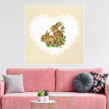 Retro Vintage Coquette Pastel Baby Animals Bunny