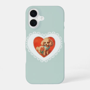 Retro Vintage Coquette Pastel Baby Animals Dog iPhone 16 Case