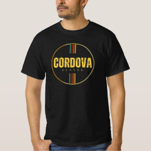 Retro vintage Cordova City Alaska State AK Groovy T-Shirt