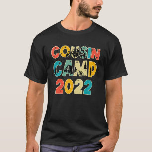 Retro Vintage Cousin Camp 2022 Family Summer Vacat T-Shirt