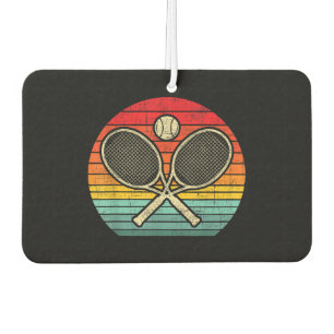 Retro Vintage Crossed Tennis Racket - Sports Lover Car Air Freshener