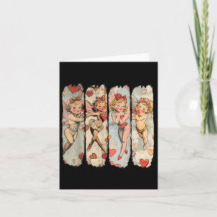 Retro Vintage Cupid Happy Valentines Day Card