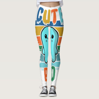 Retro Vintage Cute Halloween Ghost Leggings