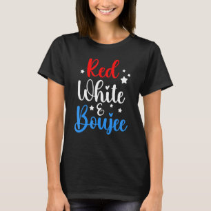 Retro Vintage Cute Red White And Boujee 4th Of Jul T-Shirt