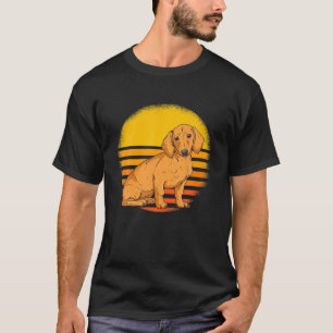 Retro Vintage Dachshund Sunset Dachshund Wiener Do T-Shirt
