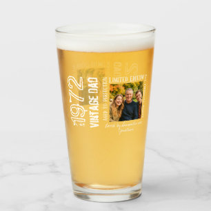 Retro Vintage Dad Fun Saying Black Gift Photo Glass