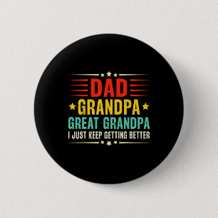 Retro Vintage Dad Grandpa Great Grandpa Cool Fathe 6 Cm Round Badge