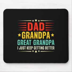 Retro Vintage Dad Grandpa Great Grandpa Cool Fathe Mouse Mat