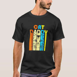 Retro Vintage Daddy Cat Fatherday T-Shirt