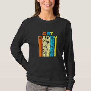 Retro Vintage Daddy Cat Fatherday T-Shirt