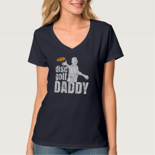 Retro Vintage Daddy Disc Golf Gift for Him Frisbee T-Shirt