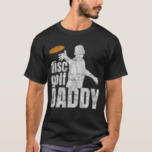 Retro Vintage Daddy Disc Golf Gift for Him Frisbee T-Shirt