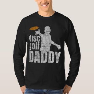Retro Vintage Daddy Disc Golf Gift for Him Frisbee T-Shirt