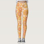 Retro Vintage Daisy Floral Botanical  70S Abstract Leggings<br><div class="desc">Retro Vintage Daisy Floral Botanical  70S Abstract</div>