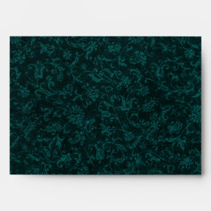 Retro Vintage Dark Teal Envelope