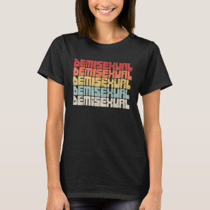 Retro Vintage Demisexual Pride Flag Demisexual T-Shirt