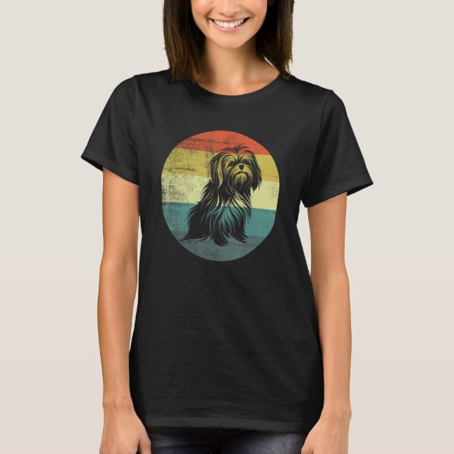 Retro Vintage Design Maltese Dog T-Shirt (Front)