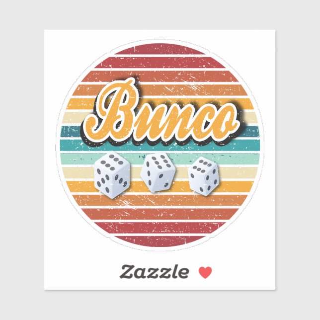 Retro Vintage Dice Bunco Player (Sheet)