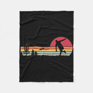 Retro Vintage Disc Golf _1  Fleece Blanket