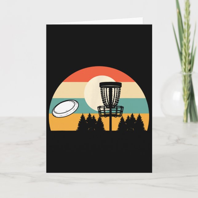 Retro Vintage Disc Golf _3  Card (Front)