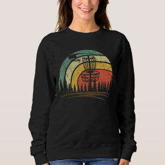 Retro Vintage Disc Golf  Frolf Flying Disc Sport Sweatshirt