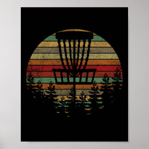 Retro Vintage Disc Golf Shirt Frolf Flying Disc Sp Poster