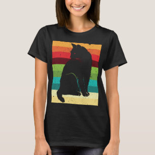 Retro Vintage Distressed 70s Cat T-Shirt