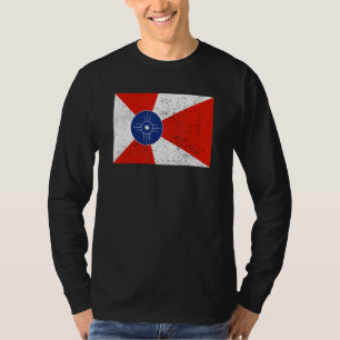 Retro Vintage Distressed Wichita Flag Kansas Home T-Shirt