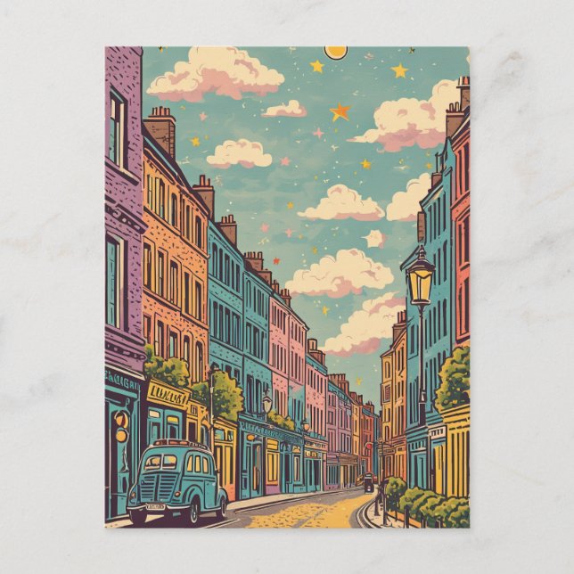 retro vintage Dublin Ireland Postcard (Front)