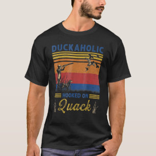 Retro Vintage Duckaholic Hooked On Quack Duck Hunt T-Shirt