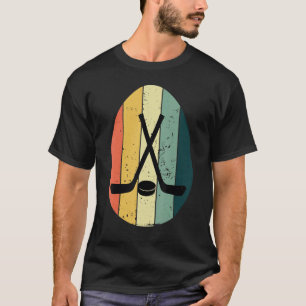 Retro Vintage Egg Hockey Easter Day T-Shirt