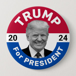 Retro Vintage Election Campaign Trump President 10 Cm Round Badge