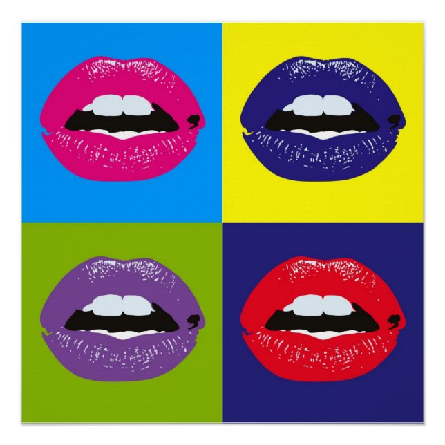 Retro Vintage Elegant Chic Hipster Pop Art Poster (Front)