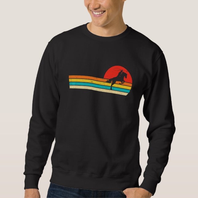 Retro Vintage Equestrian Lover Distressed Coach Sp Sweatshirt (Front)