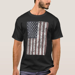 Retro Vintage Faded Usa American Flag T-Shirt