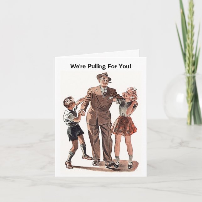 Retro Vintage Family Dad Grandpa Get Well Card (Front)