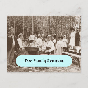 Retro Vintage Family in Sepia Reunion Invitations