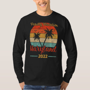 Retro Vintage Family Vacation 2022 Palm Tree Maryl T-Shirt